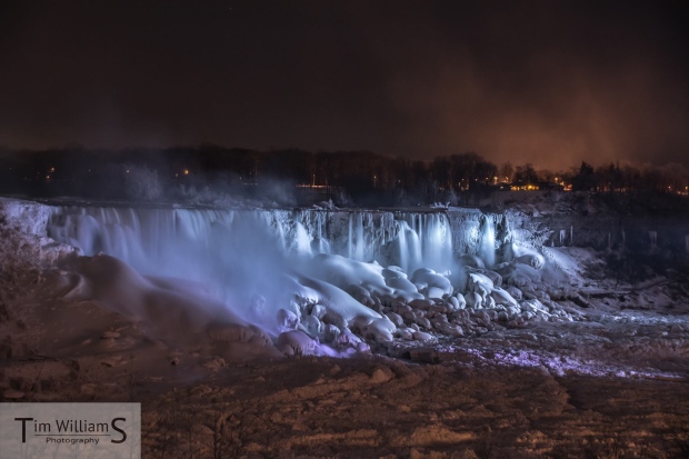 Niagara Falls frozen over