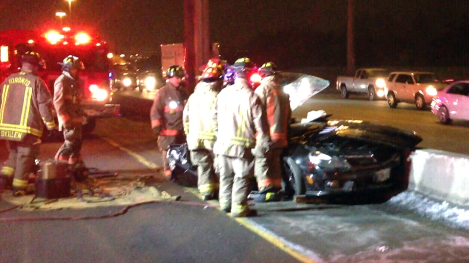 Bmw crash 401 westbound #5