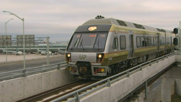 A UP Express train is seen in this undated file photo. (CTV News Toronto)