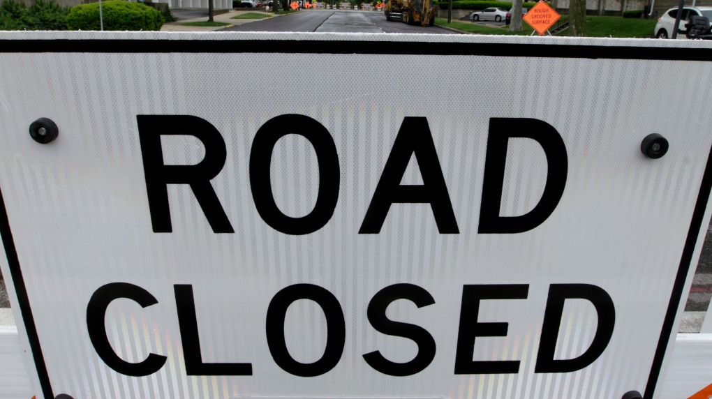 A road closure sign is pictured in this file image. (Seth Perlman/AP Photo)