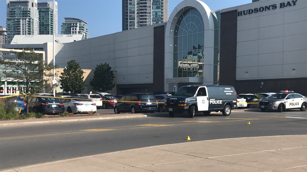 Police are investigating after a man was shot outside Scarborough Town Centre. (CP24/Beatrice Vaisman)