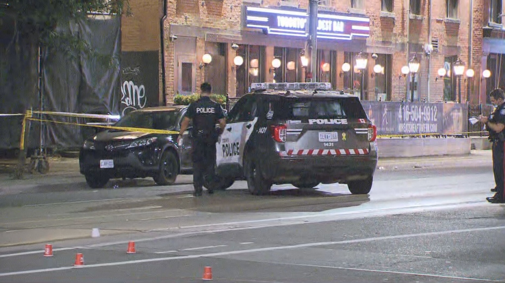 A man is in hospital with serious injuries following a shooting at King and Portland streets overnight. 