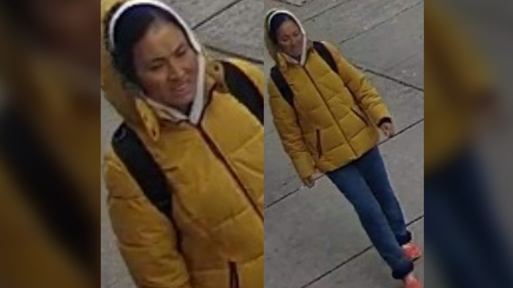 Images of a female suspect wanted in an east-end Toronto assault investigation.