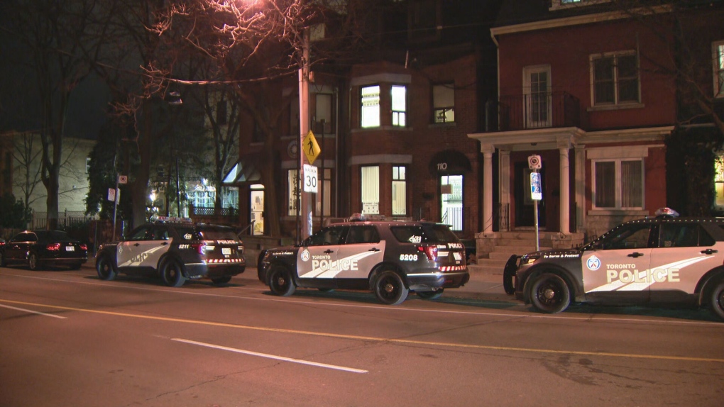 Toronto police are on the scene of a stabbing in Grange Park that left one person in critical condition.