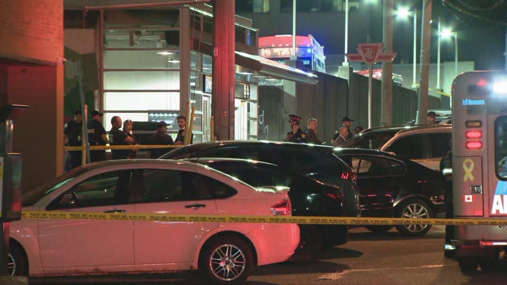 Police are investigating after a man was found shot near the entrance to a TTC station on Harlandale Avenue.