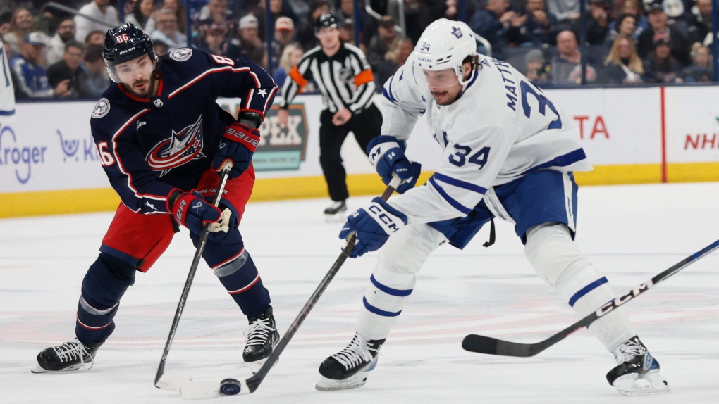 Matthews scores twice as Leafs beat Blue Jackets 4-1 | CTV News