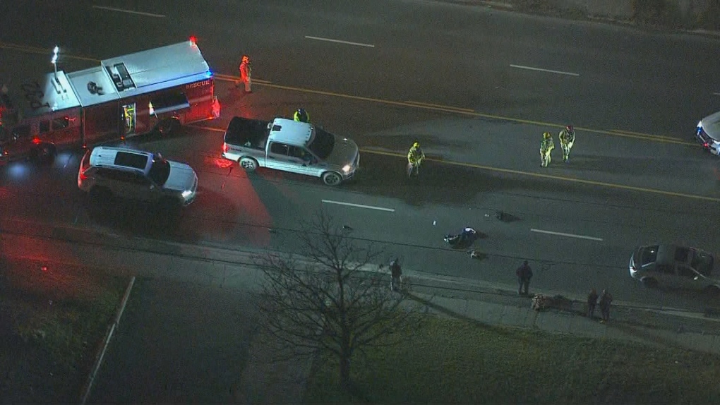 Police are investigating a collision in Whitby. (Chopper 24)