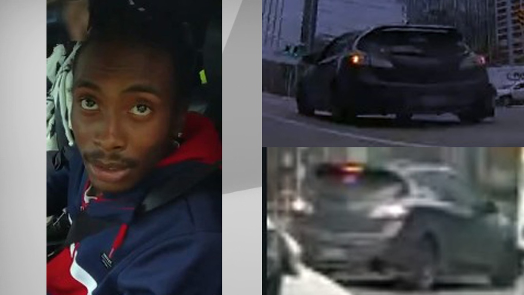 Photos of a driver and his vehicle that were being sought in a dangerous driving investigation are shown. Police have confirmed that an arrest has been made in the case. (Toronto Police Service)