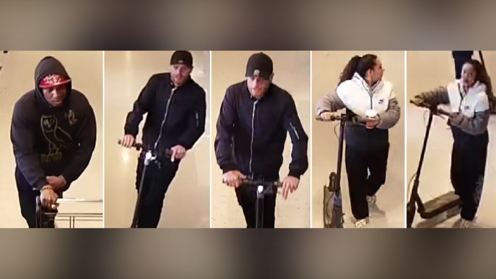 Photos of suspects wanted in a robbery investigation. (Toronto Police Service)