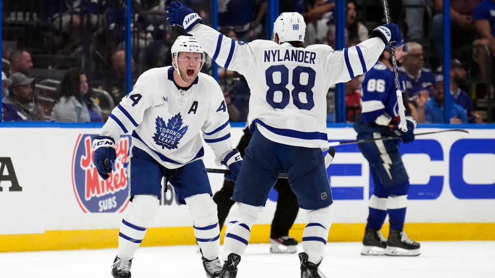 Rielly scores in OT, Leafs beat Bolts 4-3 to grab 2-1 series lead