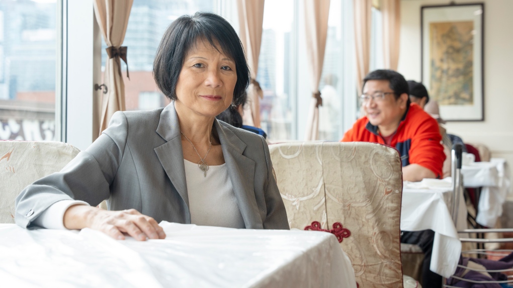 Olivia Chow is pictured at a restaurant in Toronto's Chinatown as she announces her candidacy for the Toronto mayoral election, on Monday, April 17, 2023. THE CANADIAN PRESS/Chris Young 
