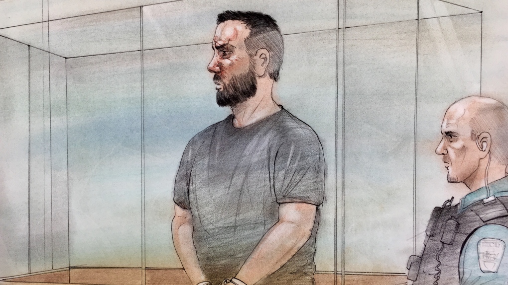 Cory Fenn is seen in this court sketch, Thursday, March 15, 2018. 