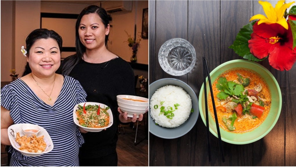 Lits Kong stands with her mother in Lao Thai in Toronto, located on Gladstone Avenue, near Queen and Dufferin. (Supplied).
