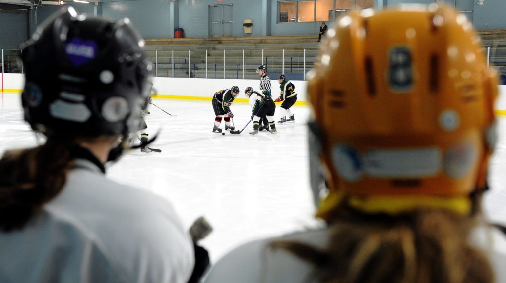 Students from John McCrea Secondary School play hockey at the Walter Baker Sports Centre in Ottawa on Thursday, January 19, 2012. THE CANADIAN PRESS/Sean Kilpatrick 