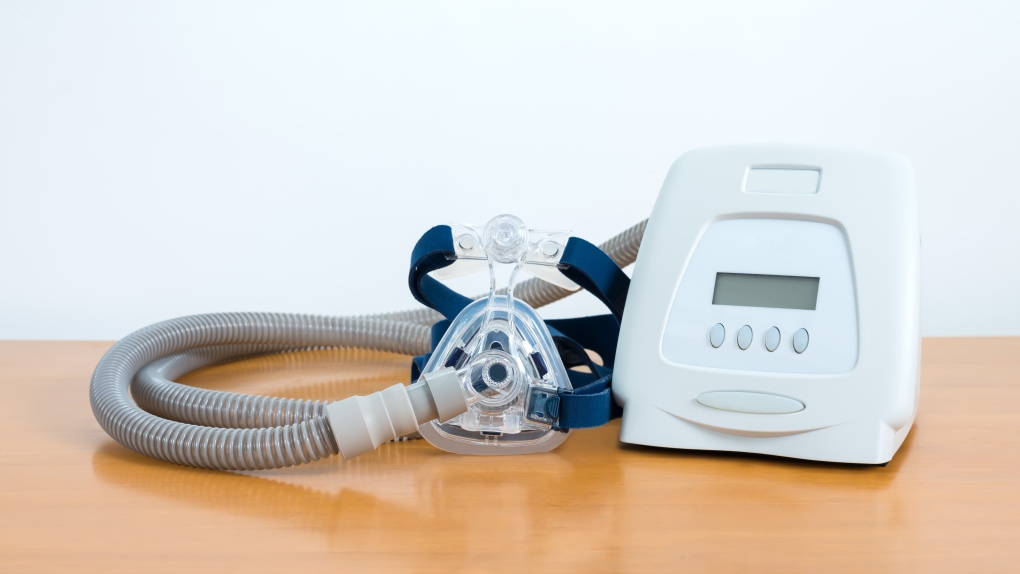 A CPAP machine is shown in an image from Shutterstock.com