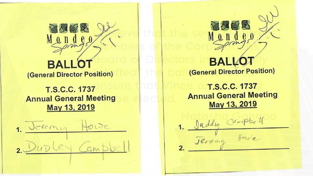 A Toronto condo election has turned into a two-year legal saga amid allegations of ballot box stuffing and intimidation. (Supplied)