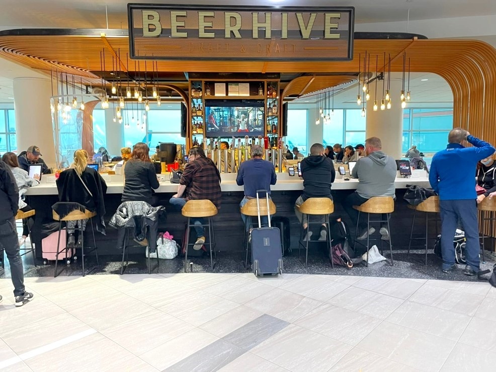 Beerhive, a restaurant inside Terminal 3 at Toronto Pearson International Airport, is seen in this photo taken on Jan. 24. (Adam Matthews)