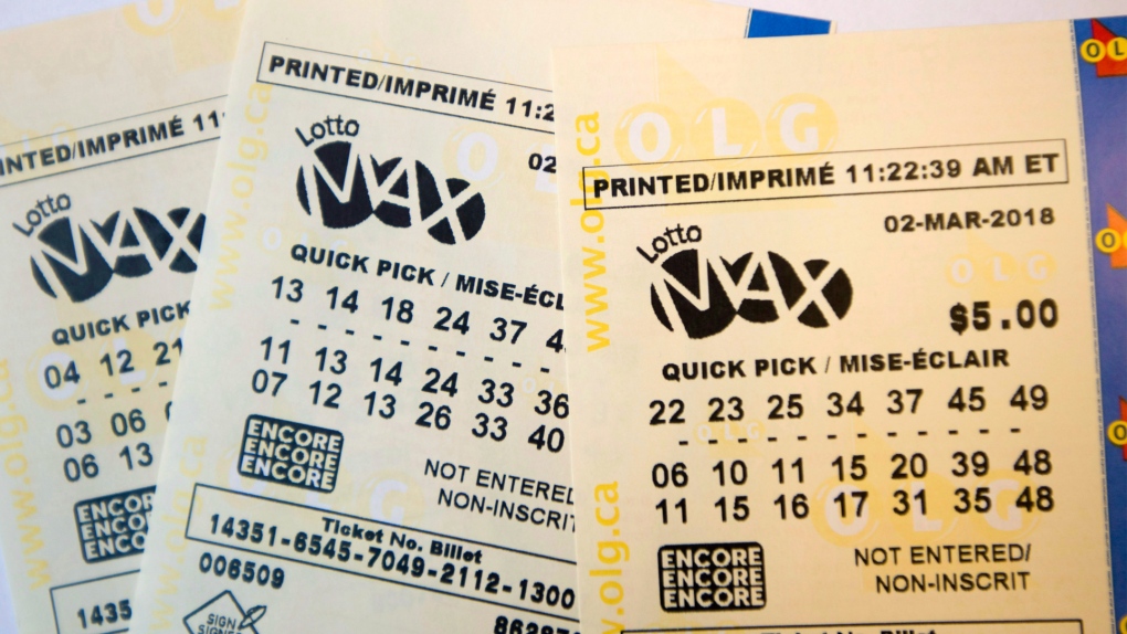 A lotto Max ticket is shown in Toronto on Monday Feb. 26, 2018. Social media is abuzz about a history-making $60-million lottery win that will apparently make a group of people in Newfoundland and Labrador instant millionaires. THE CANADIAN PRESS