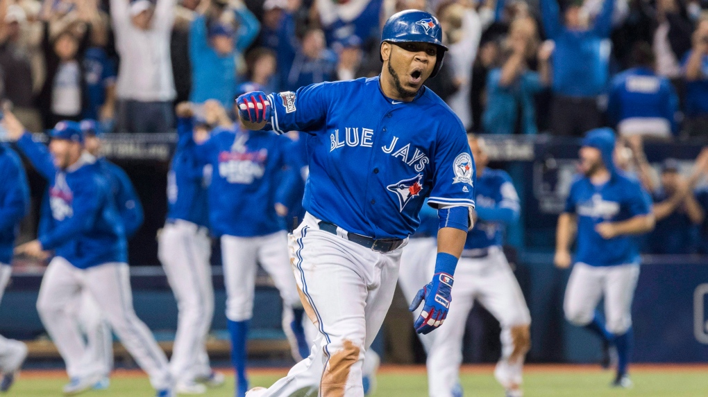 EDWIN ENCARNACION SIGNED TORONTO BLUE JAYS JERSEY 40th Anniversary