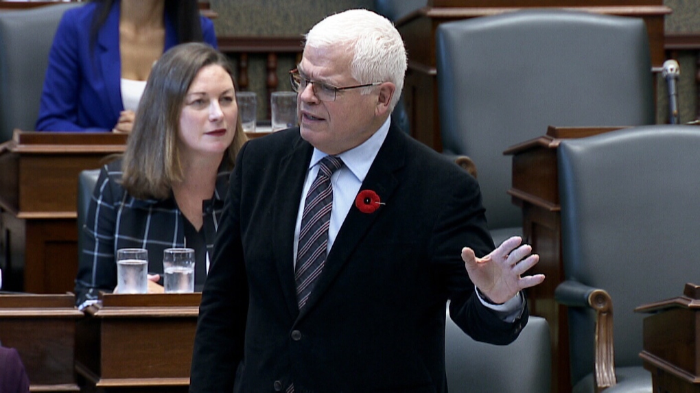 Interim Ontario NDP Leader Peter Tabuns was ejected from the legislature after accusing the premier of 'lying' about CUPE.