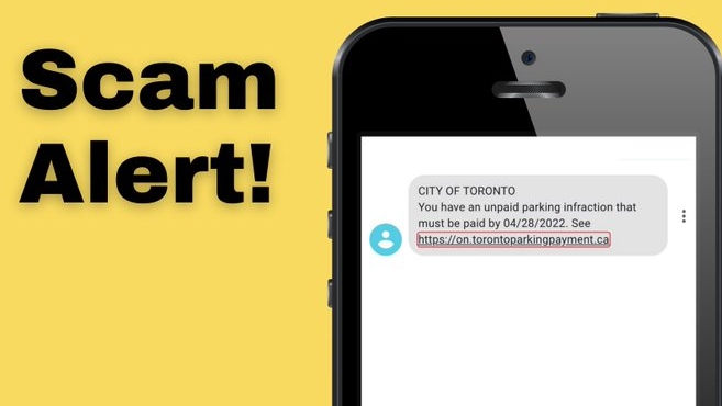 The City of Toronto is warning residents of a scam that asks for money for parking violations. (City of Toronto/Twitter)