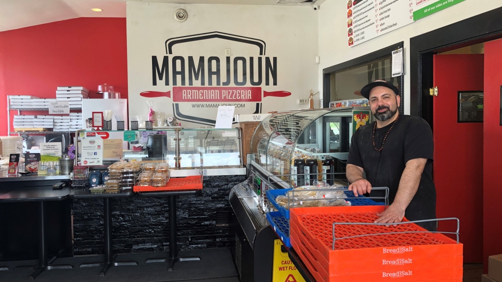 Mamajoun is an Armenian pizzeria located in Scarborough at Warden Avenue Ellesmere Road. (CTV News Toronto/ Hannah Alberga)