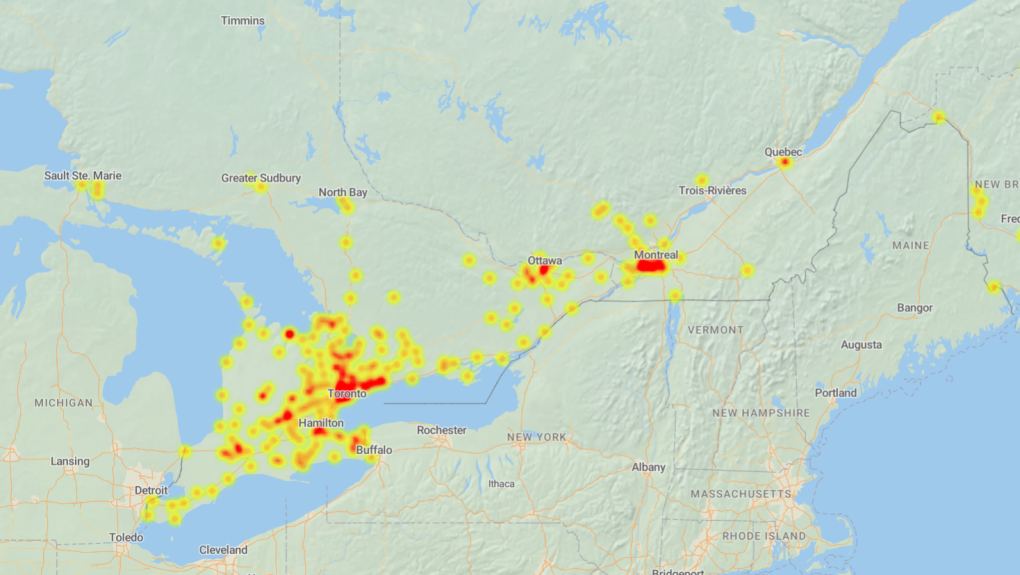 Rogers Outage Map In Ontario Ctv News