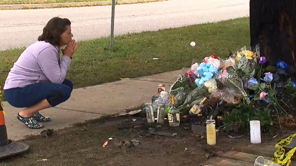 Memorial grows where siblings died in fiery crash