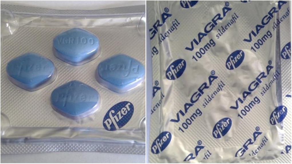 A package of counterfeit Viagra is seen in this image. (Health Canada)