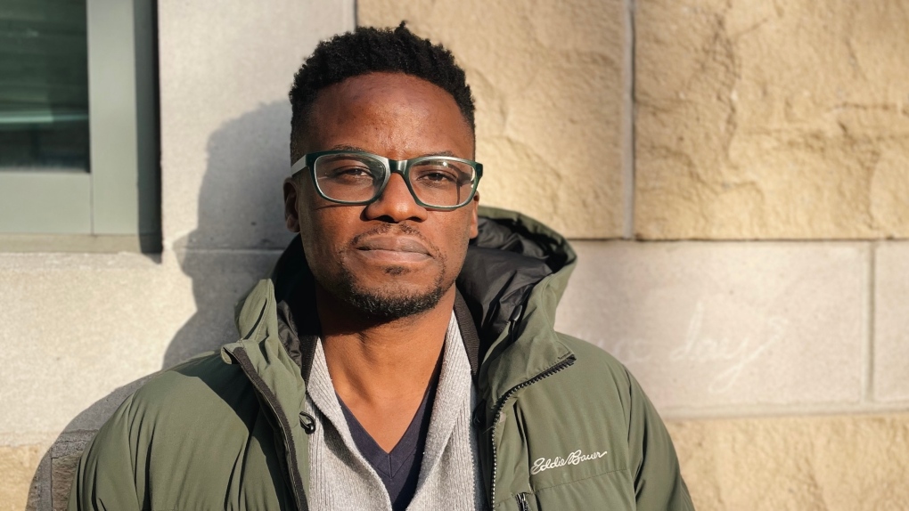 Ish Aderonmu is seeking $300,000 in damages from Toronto Metropolitan University in a civil lawsuit that alleges the institution convinced him to attend on 'broken' financial promises and used his likeness for commercial gain. (Abby O'Brien/CTV News Toronto)