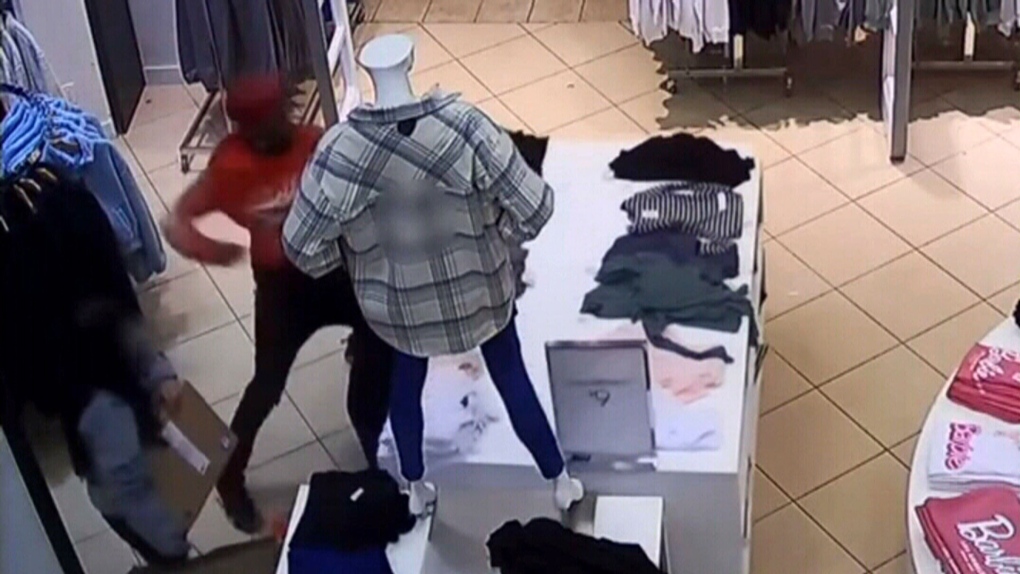 Shocking attack at Brampton mall caught on camera