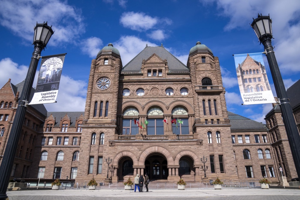 Queen’s Park is shown in Toronto, Monday, Feb. 20, 2023. A former bureaucrat accused of embezzling public funds has pleaded guilty to stealing $47 million from the Ontario government. THE CANADIAN PRESS/Frank Gunn
