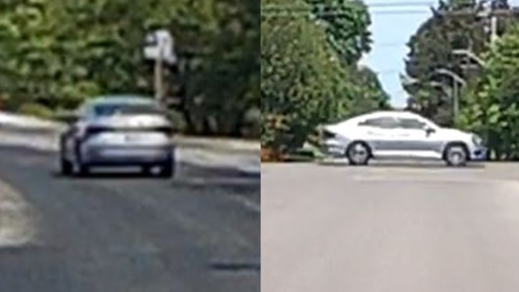 A silver Volkswagen sought by Halton police can be seen above. (HRPS)