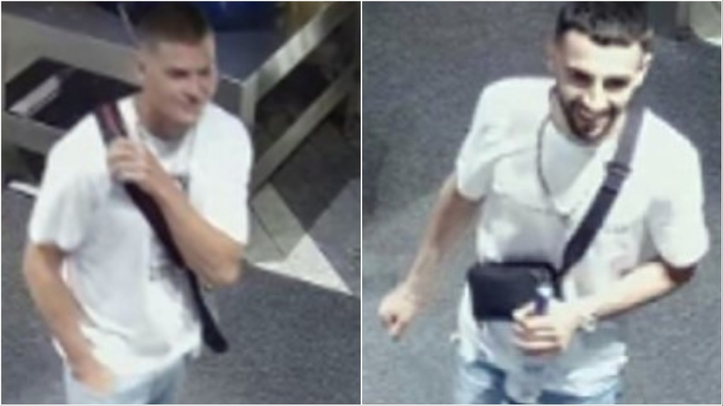 Toronto police have released images of two suspects they say are wanted in connection with an aggravated assault investigation. (Toronto Police Service)