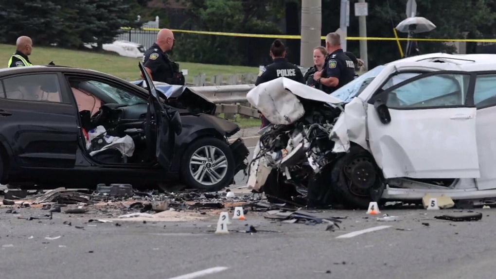 Multi vehicle crash in Mississauga leaves 1 dead 1 critical CTV