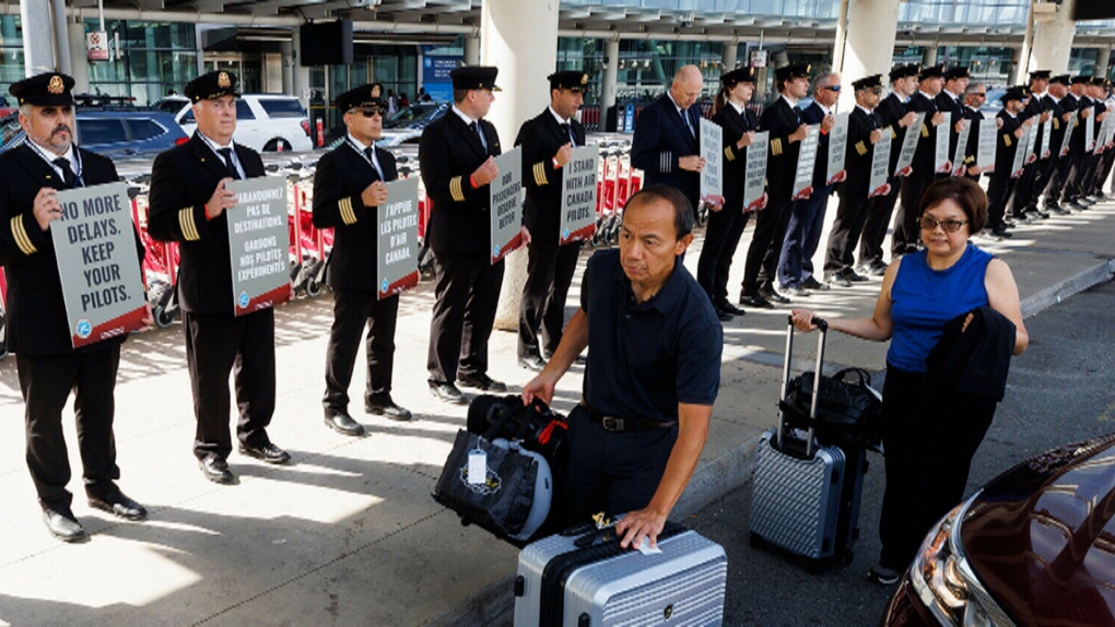 Air Canada pilots picket at Toronto's Pearson | CTV News