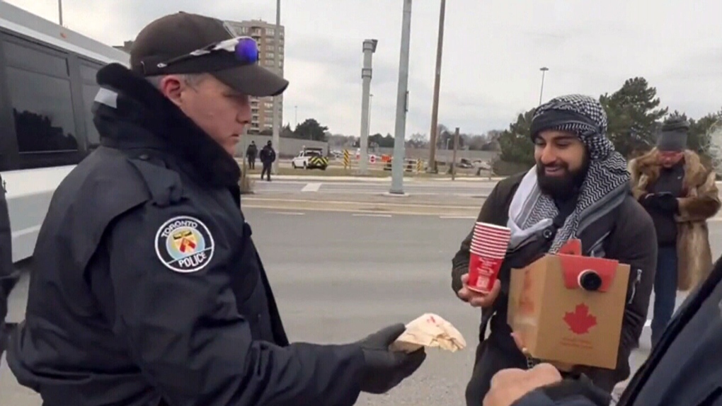 Video of cops with coffee at protest sparks outcry