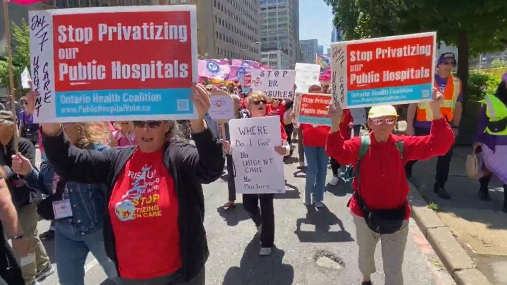 Health care privatization sparks march in Toronto