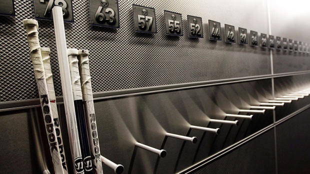 Buffalo Sabres' locker room