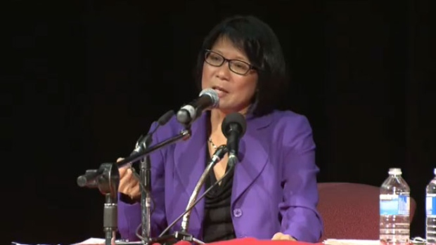 Olivia Chow speaks at Toronto debate