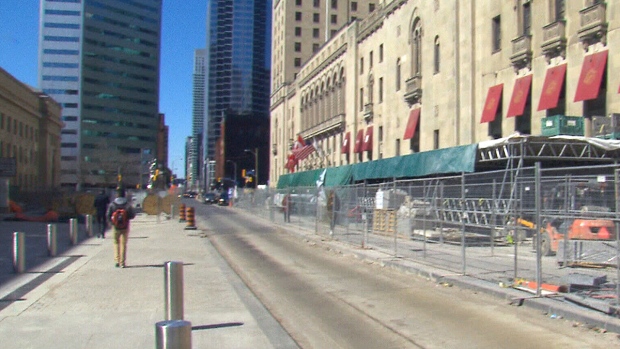 Union Station's broad plaza on Front Street