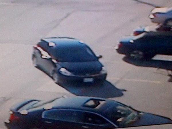Security camera image of vehicle
