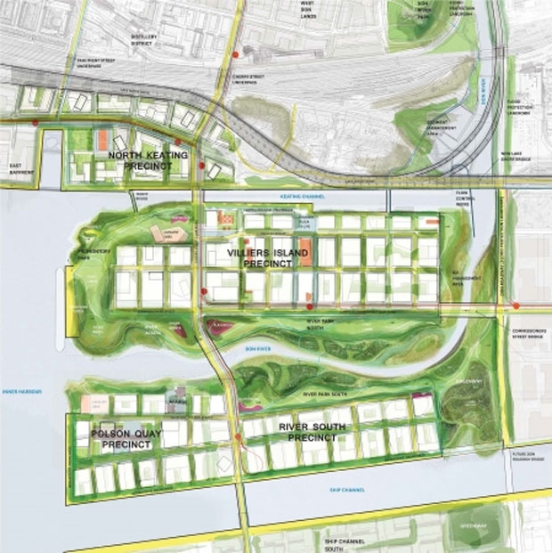 Waterfront plan for Toronto Port Lands July 2015