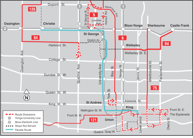 Santa Claus Parade, route