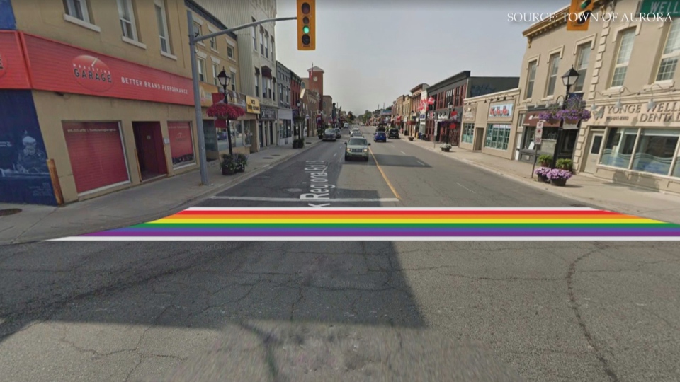 rainbow crosswalk